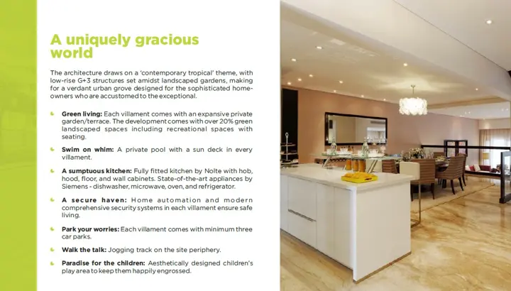 Embassy Grove brochure spread.