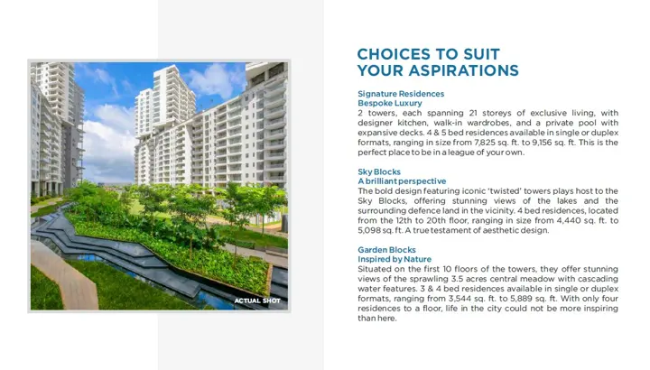 Embassy Lake Terraces brochure spread.